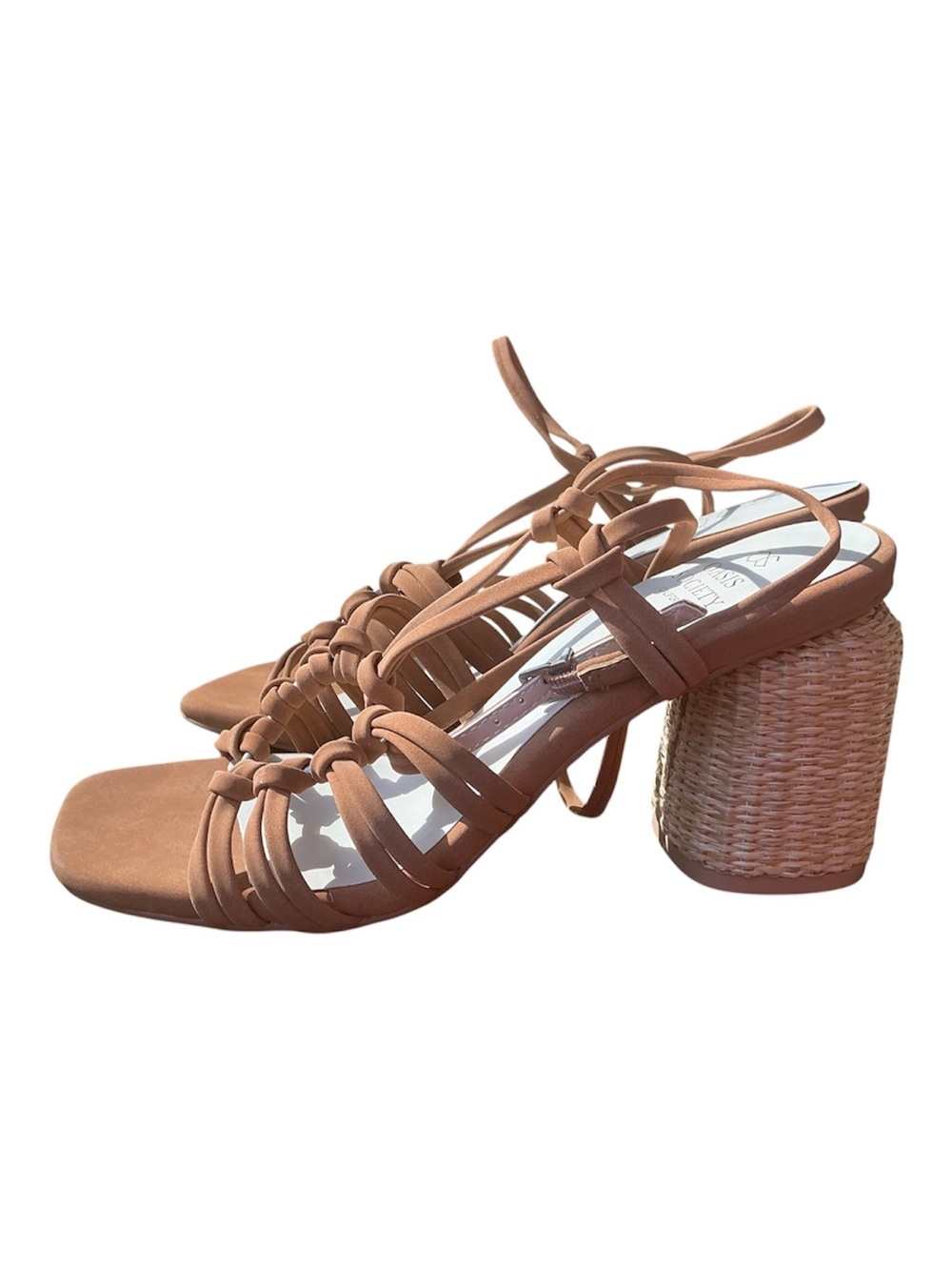 Oasis Society California Raffia Block Heel Sandals NWOT Women’s 8.5 Coastal Chic - Picture 4 of 12
